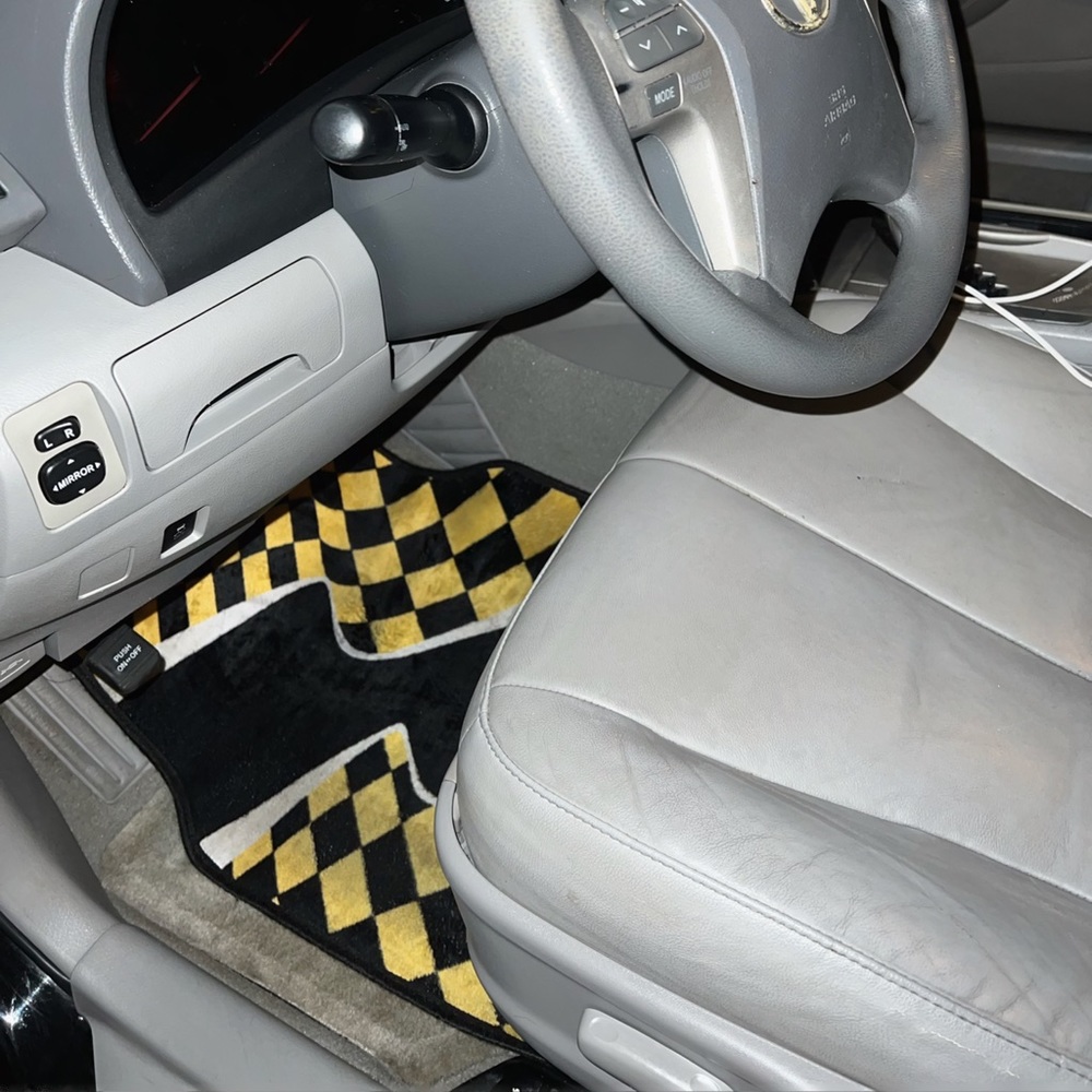 Checkerboard Black/Yellow Car Mats